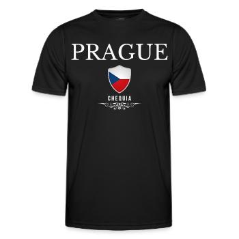 Prag, Tschechische Republik, Souvenir Prag - Männer Funktions-T-Shirt - Schwarz - Vorne - AI Model Male 178 dark (178cm)