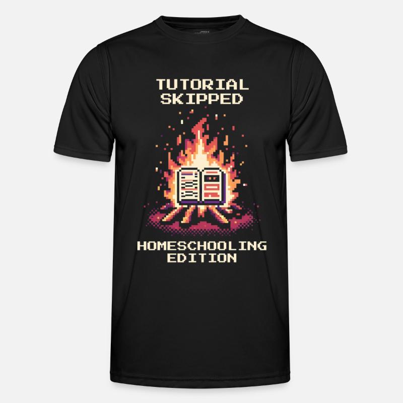 Tutorial übersprungen | Homeschooling Humor - Männer Funktions-T-Shirt - Schwarz