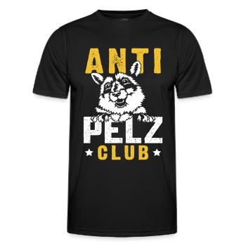 Protection des animaux CLUB ANTI FOURRURE Anti Fourrure Drôle - T-shirt sport Homme - noir - Devant - AI Model Male 178 dark (178cm)