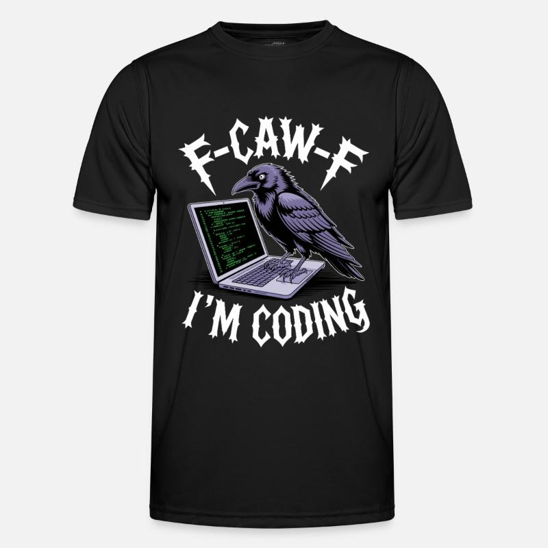 F-Caw-F I'm Coding - Men's Functional T-Shirt - black