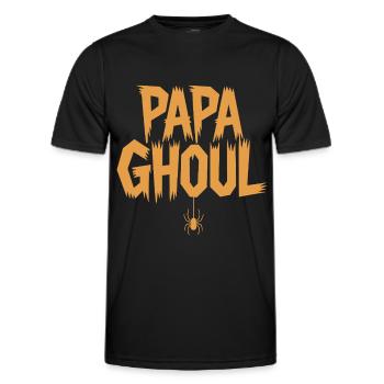 Papa Ghoul Spinnenhänger - Männer Funktions-T-Shirt - Schwarz - Vorne - AI Model Male 178 dark (178cm)