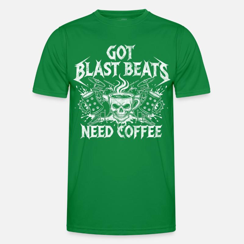 Coffee meets blast beats Men's Functional T-Shirt