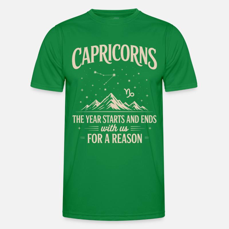 Steinbock Sternzeichen Männer Funktions-T-Shirt