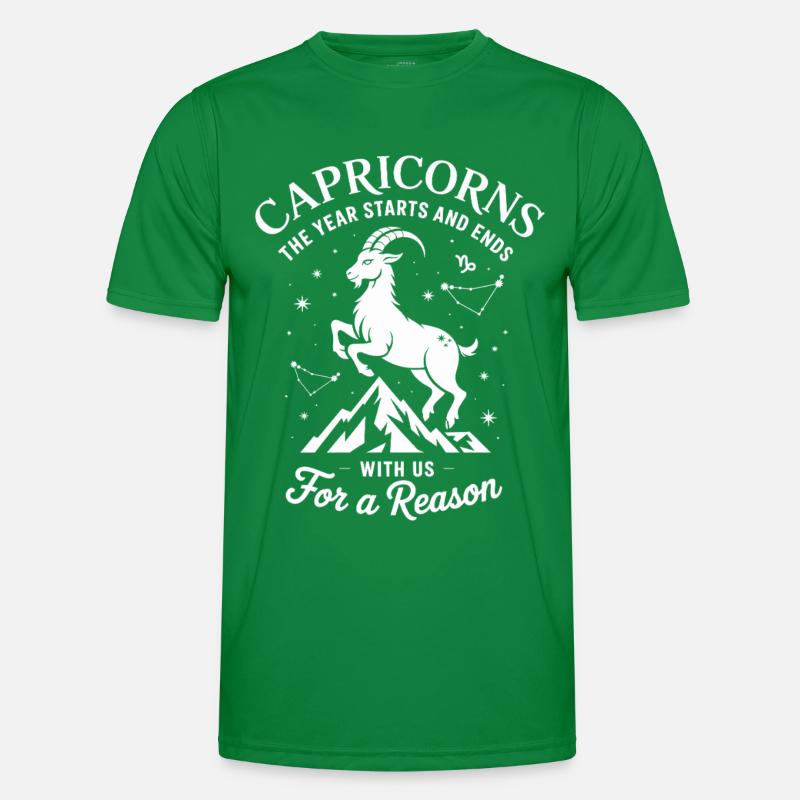 Steinbock Sternzeichen Männer Funktions-T-Shirt