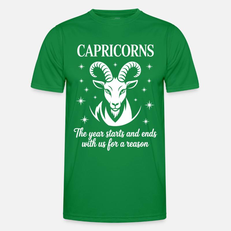 Steinbock Sternzeichen Männer Funktions-T-Shirt