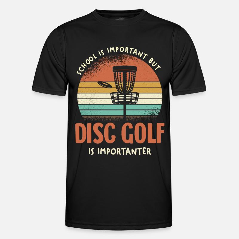 Retro Disc Golf Is Important - Men's Functional T-Shirt - black
