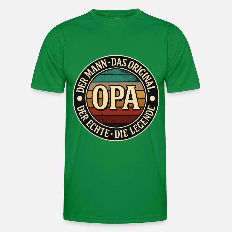 Opa – Der Mann Der Echte Die Legende Männer Funktions-T-Shirt