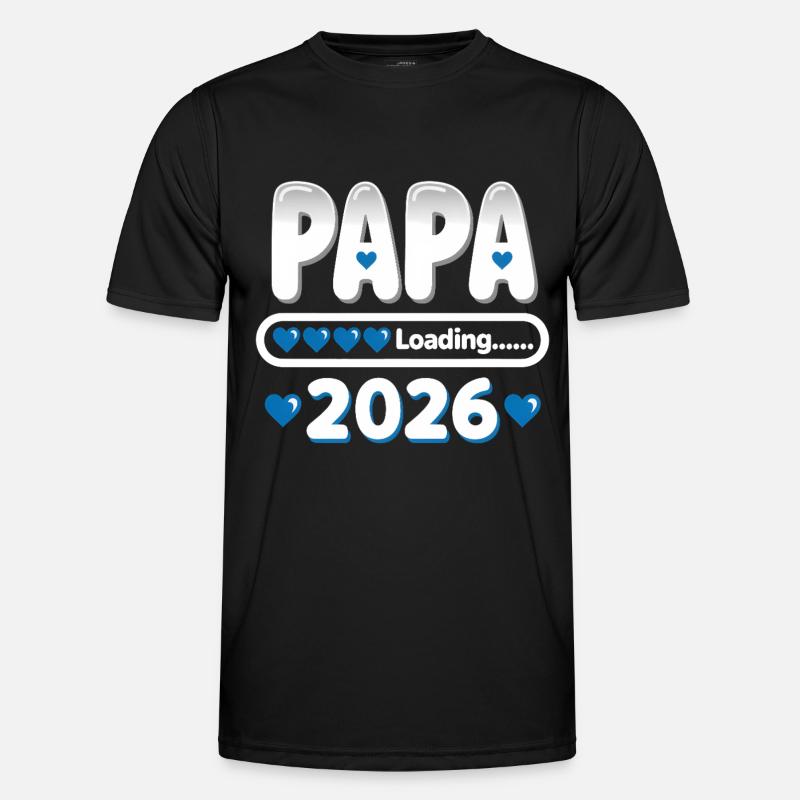 2026 Papa Loading – werdender Vater Geschenk - Männer Funktions-T-Shirt - Schwarz