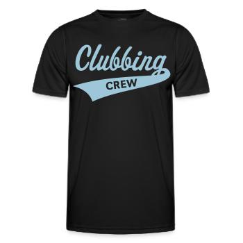 Clubbing crew (Fête / Célébrations / Danse / Bleu ciel) - T-shirt sport Homme - noir - Devant - AI Model Male 178 dark (178cm)