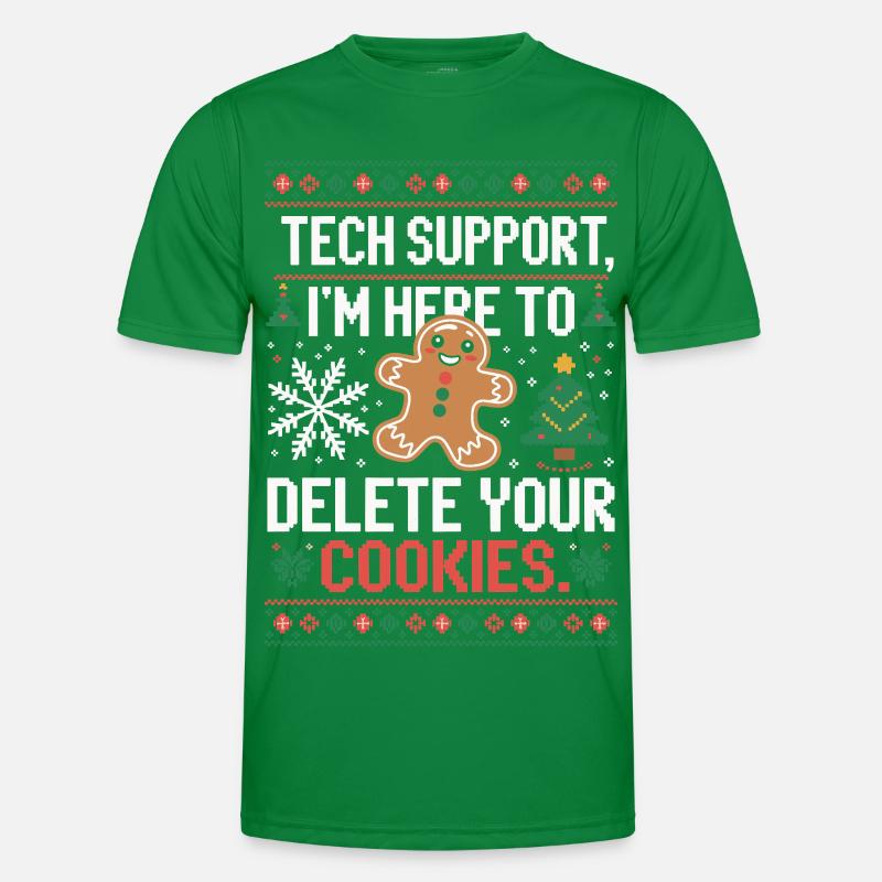 Tech Support Cookie Spruch Männer Funktions-T-Shirt