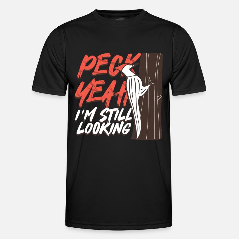 Elfenbein Specht Vogelbeobachter Peck Yeah Männer Funktions-T-Shirt