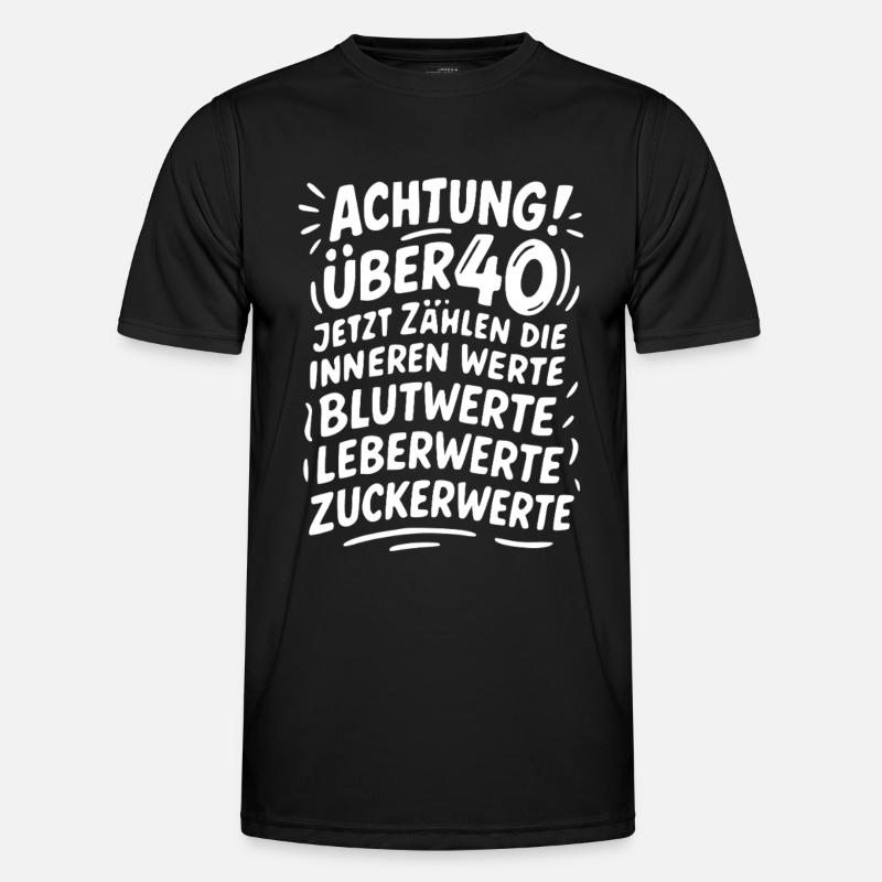 Attention about 40 inner values - Men's Functional T-Shirt - black