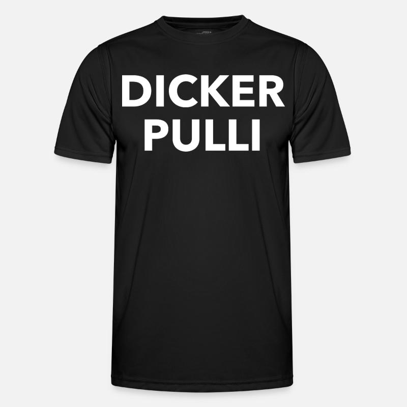 Dicker Pulli Kontrast Typo - Männer Funktions-T-Shirt - Schwarz