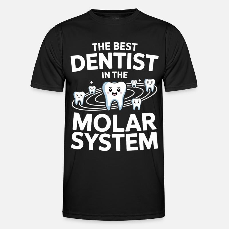 Zahnhelden Molar System - Männer Funktions-T-Shirt - Schwarz