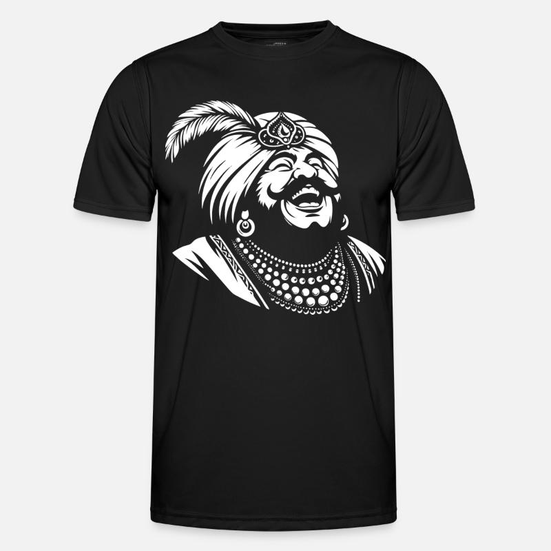 Lachender Ali Baba Design - Männer Funktions-T-Shirt - Schwarz