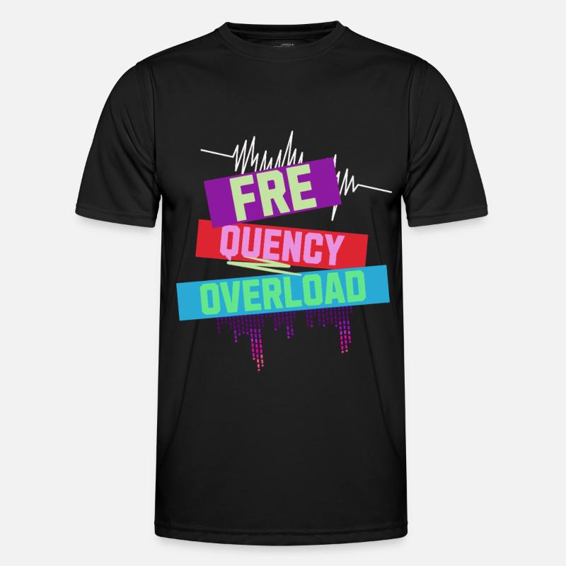 Frequency Overload Rave EDM - Men's Functional T-Shirt - black