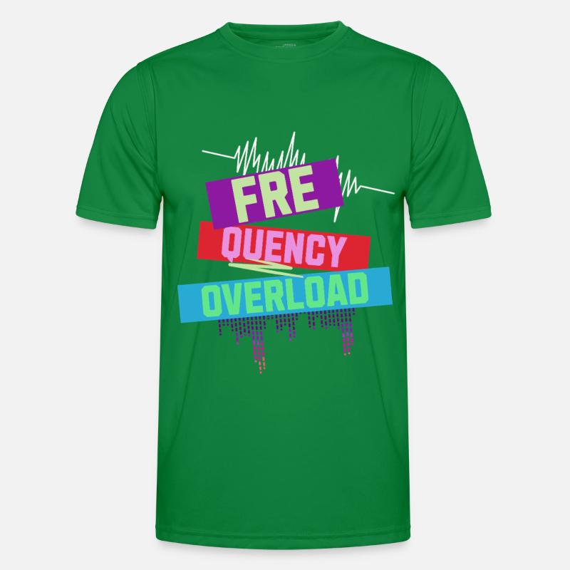 Frequency Overload Rave EDM Männer Funktions-T-Shirt