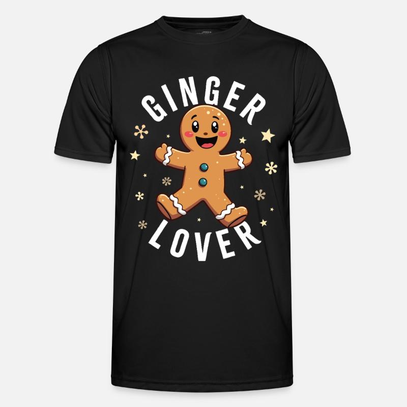 Ingwer-Liebhaber - Männer Funktions-T-Shirt - Schwarz