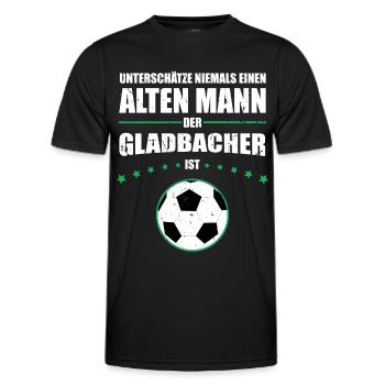 Alter Mann - Mönchengladbach Fan | Vintage Edition - Männer Funktions-T-Shirt - Schwarz - Vorne - AI Model Male 178 dark (178cm)