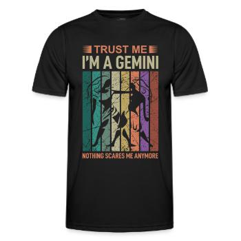 Sternzeichen Zwilling - Männer Funktions-T-Shirt - Schwarz - Vorne - AI Model Male 178 dark (178cm)