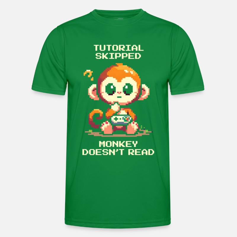 Tutorial skipped – Monkey doesn't read | Noob humor Men's Functional T-Shirt