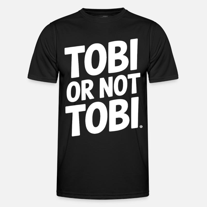 Tobi oder nicht Tobi – Das ist die Frage - Männer Funktions-T-Shirt - Schwarz