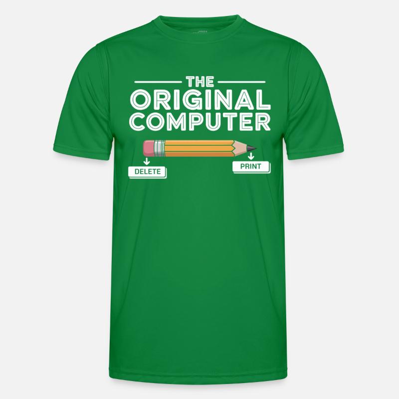Der Original Computer – Bleistift Delete & Print Männer Funktions-T-Shirt