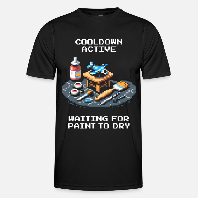 Cooldown: Paint Dries | Miniatures - Men's Functional T-Shirt - black