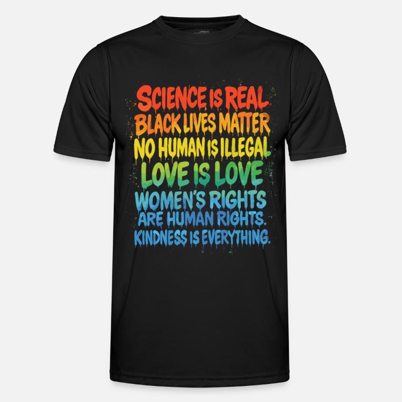 Regenbogen Statement – Human Rights Pride Männer Funktions-T-Shirt