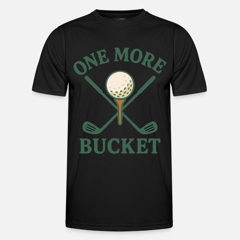Ein weiterer Eimer Golfschläger Fun Design - Männer Funktions-T-Shirt - Schwarz