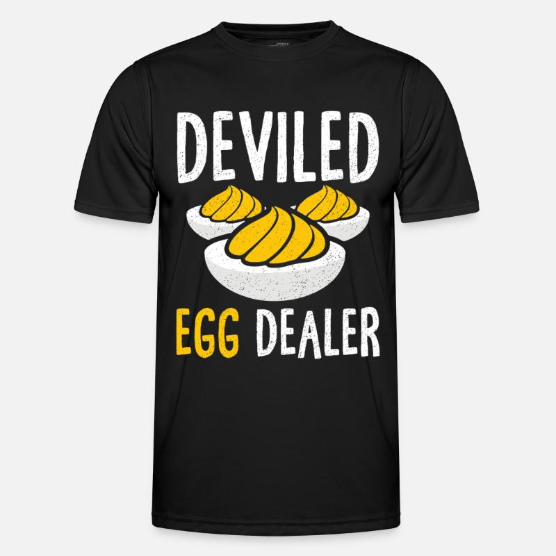 Gefüllte Eier Teuflische Eier Thanskgiving - Männer Funktions-T-Shirt - Schwarz