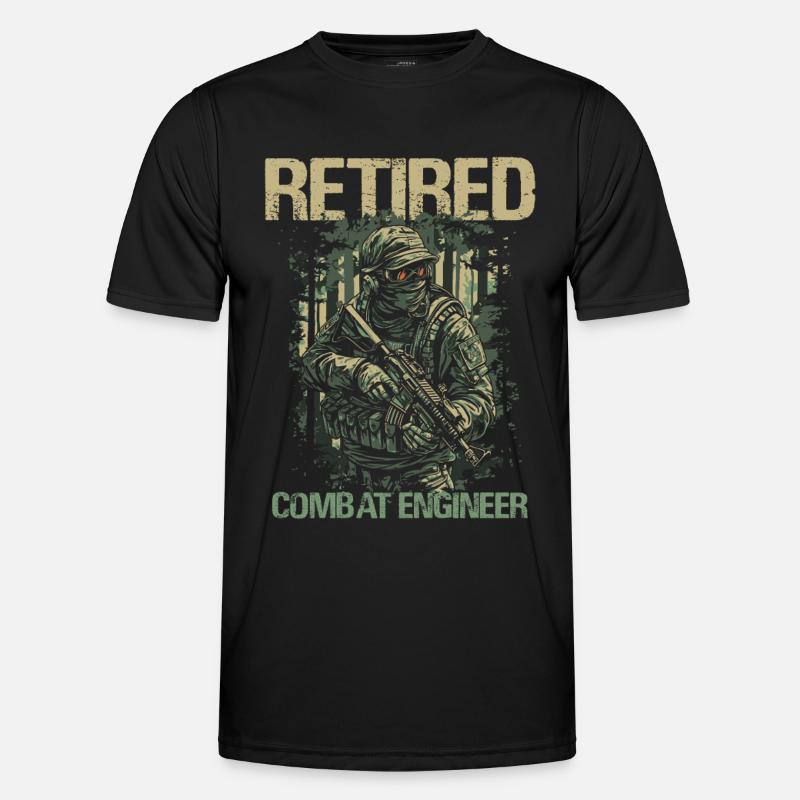 Calm Combat Engineer Illustration Men's Functional T-Shirt