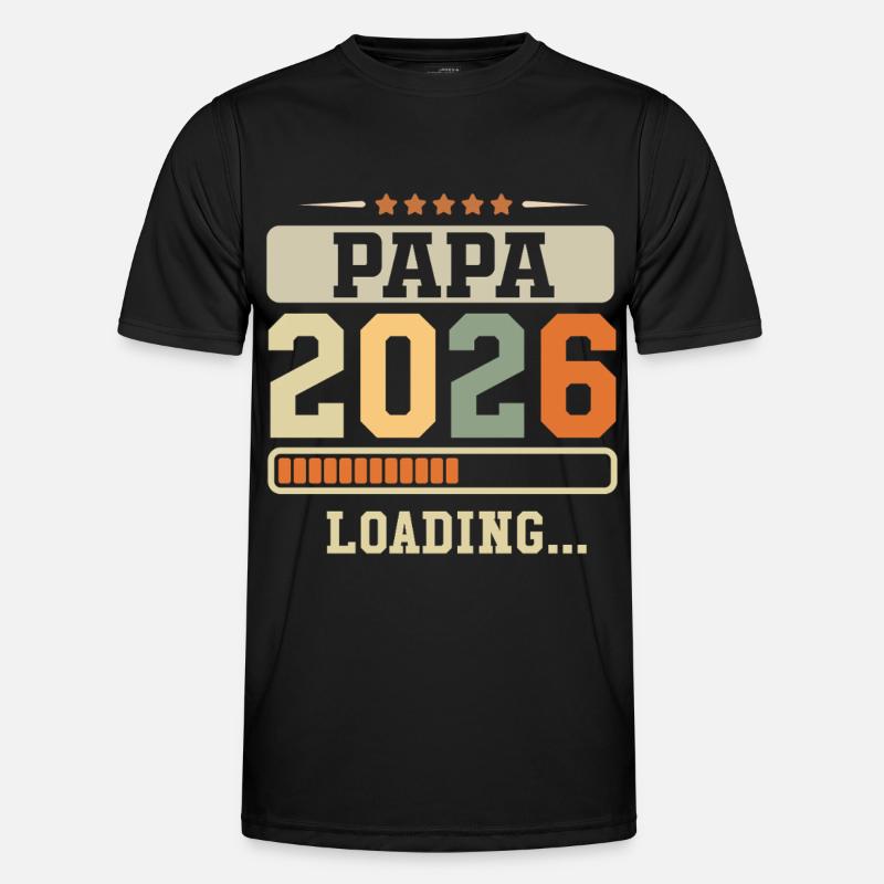Dad 2026 Loading Future Dad Gift - Men's Functional T-Shirt - black