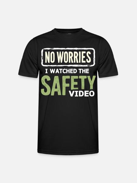 Kein Stress Sicherheitsvideo Meme - Männer Funktions-T-Shirt - Schwarz