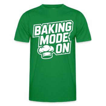 Mode de cuisson activé – Kitchen Humor Design - T-shirt sport Homme - vert - Devant - AI Model Male 178 dark (178cm)