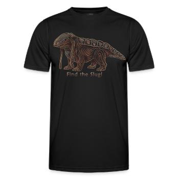 Satisfactory - "Find the Slug!" - Men's Functional T-Shirt - black - Front - AI Model Male 178 dark (178cm)