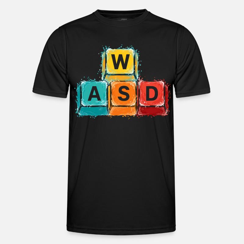 WASD Gaming Buttons Men's Functional T-Shirt