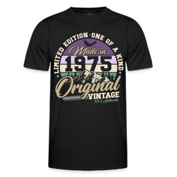 Original 1975 Jahrgang Geburtstag Retro Geschenk - Männer Funktions-T-Shirt - Schwarz - Vorne - AI Model Male 178 dark (178cm)