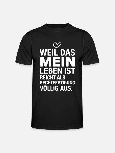 Mein Leben, meine Entscheidung – Statement - Männer Funktions-T-Shirt - Schwarz