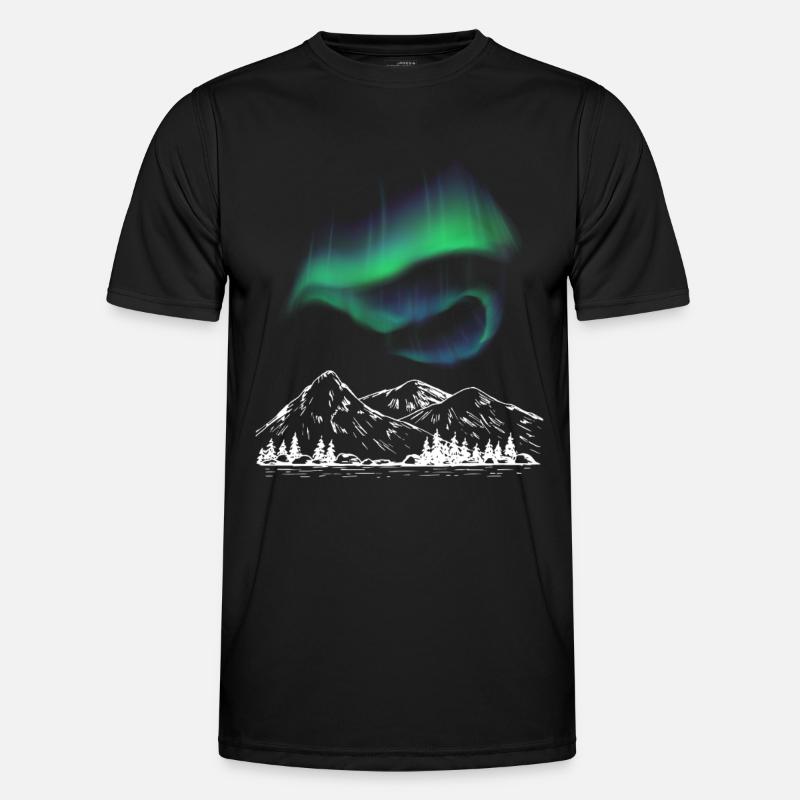 Aurora Alpine Chart - Men's Functional T-Shirt - black