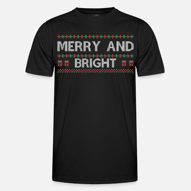 Hässlicher Weihnachtspullover Hässliches Weihnachtsgeschenk-Idee - Männer Funktions-T-Shirt - Schwarz