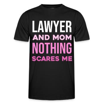 Anwältin und Mama – Nichts ängstigt mich - Männer Funktions-T-Shirt - Schwarz - Vorne - AI Model Male 178 dark (178cm)