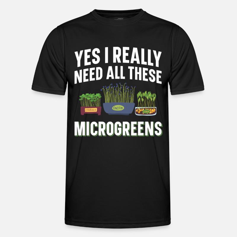 Microgreens Growing System Gartenset Spross - Männer Funktions-T-Shirt - Schwarz