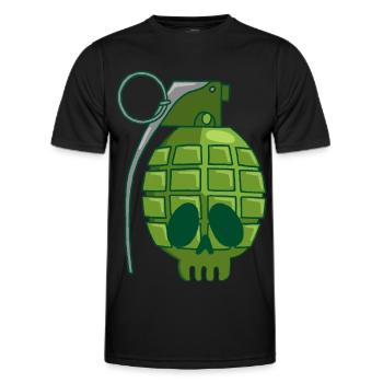 Pomegranate Skull - Men's Functional T-Shirt - black - Front - AI Model Male 178 dark (178cm)