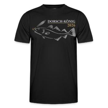 Roi de la Morue 2026 - T-shirt sport Homme - noir - Devant - AI Model Male 178 dark (178cm)