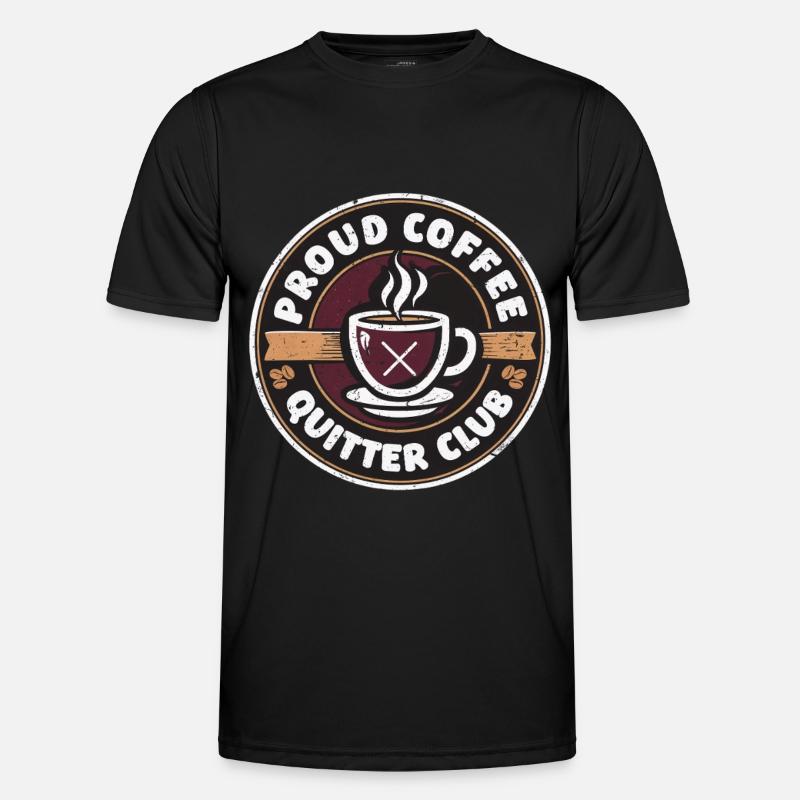 Coffee withdrawal decaffeinated ex-coffee drinker - Men's Functional T-Shirt - black