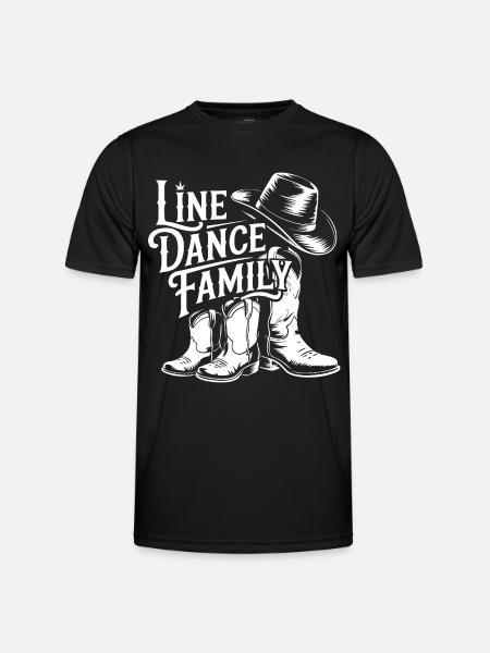Line Dance Family Boots - Men's Functional T-Shirt - black