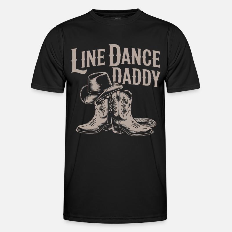 Line Dance Daddy Cowboy Boots Männer Funktions-T-Shirt