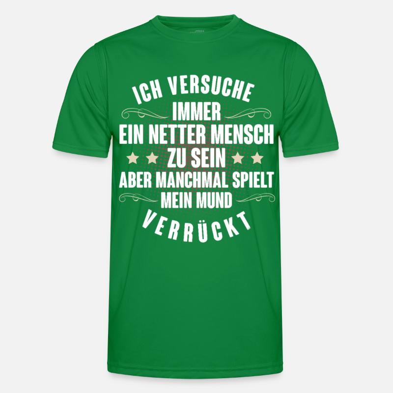 Große Klappe Männer Funktions-T-Shirt