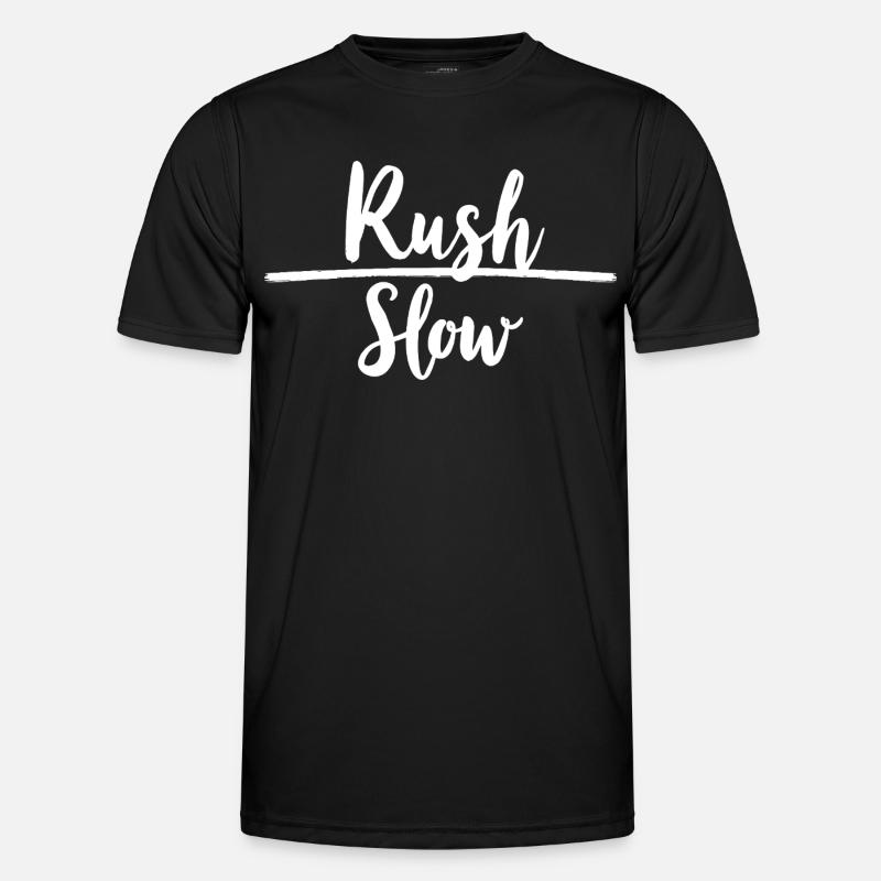 Rush Slow Hustle vs Serenity - Men's Functional T-Shirt - black
